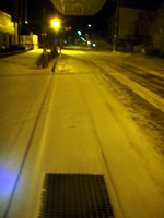 6.
下りはつらい・・・顔面吹雪